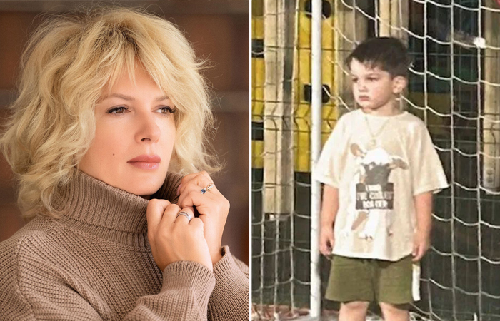 Мария Порошина и её сын.