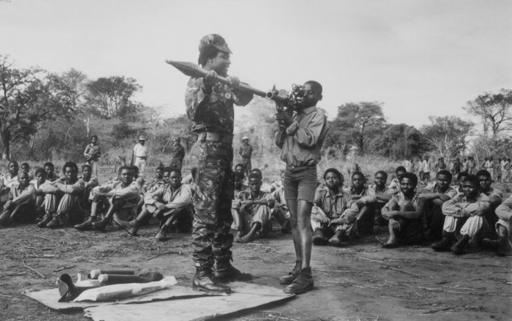 Тренировочный лагерь повстанцев в Мозамбике.