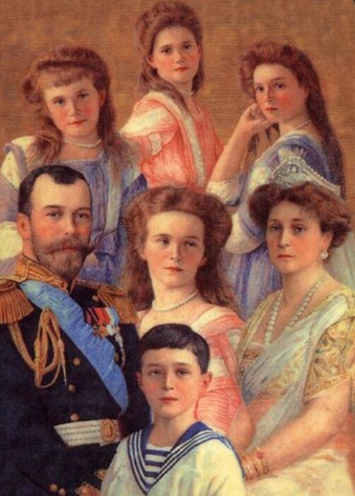 Портрет царской семьи работы Ольги Александровны. / Фото: pravoslavie.ru