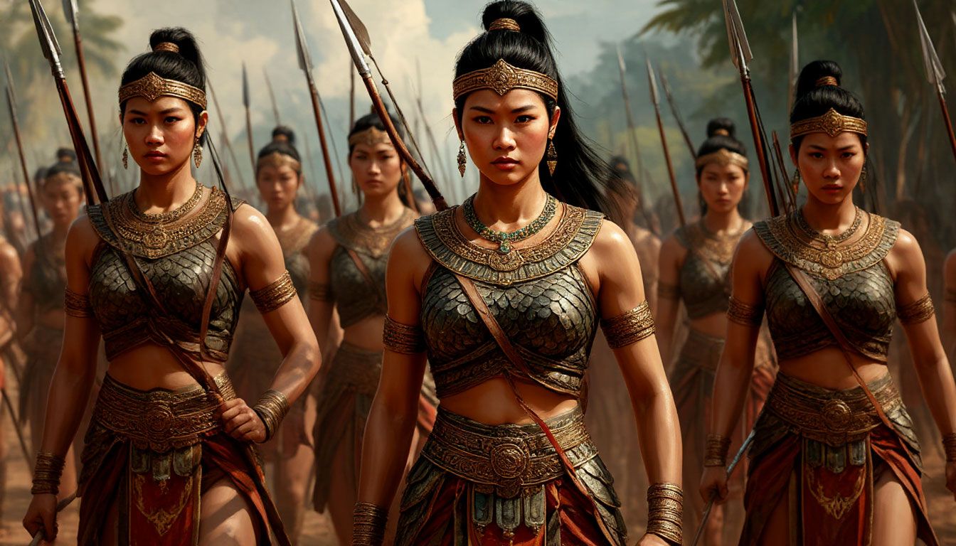 Так могли бы выглядеть сиамские амазонки. Так могли бы выглядеть сиамские амазонки.