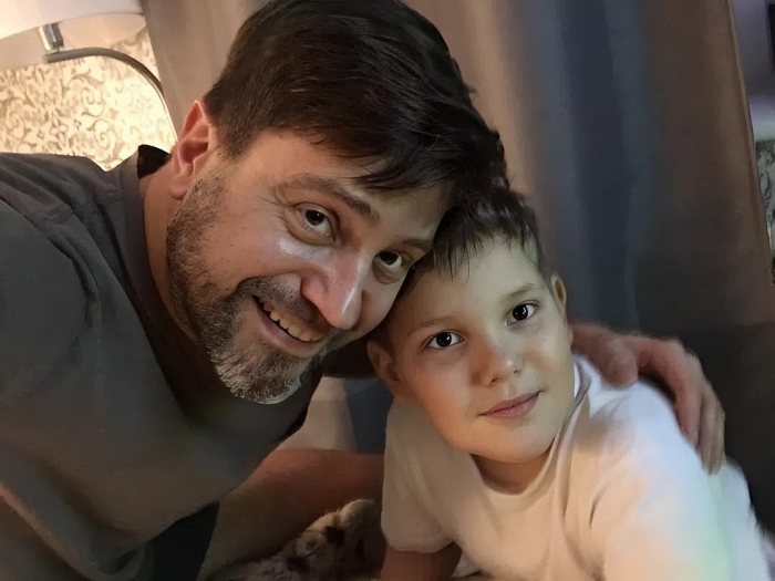 Виталий Кудрявцев с сыном.