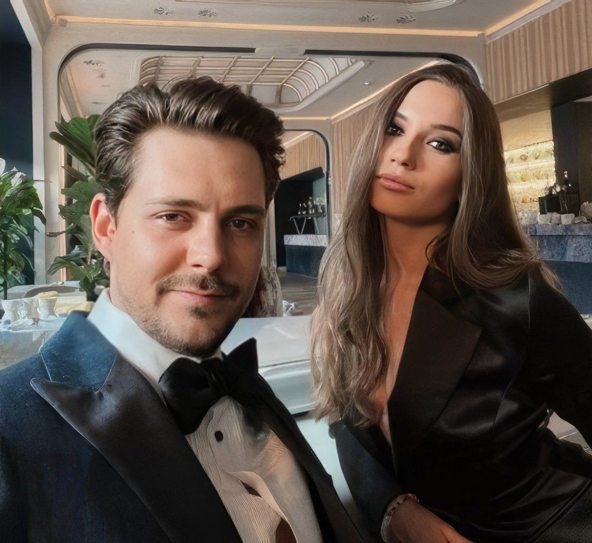 Милош Бикович и Арина Волошина.