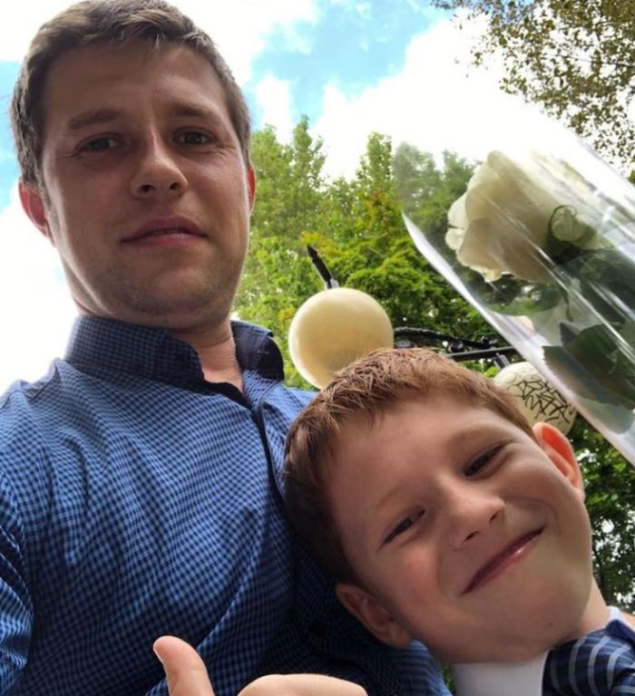 Муж и старший сын Екатерины Астаховой. Муж и старший сын Екатерины Астаховой.