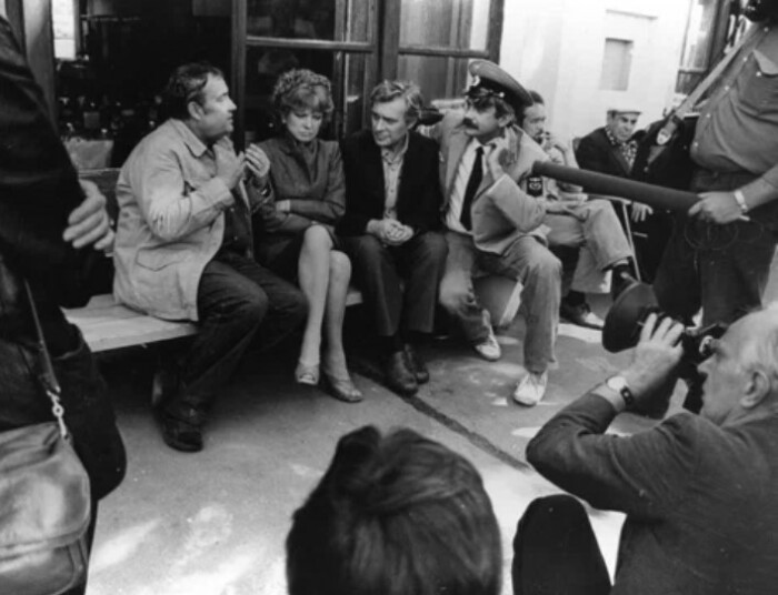 Кадр со съёмок фильма «Вокзал для двоих».