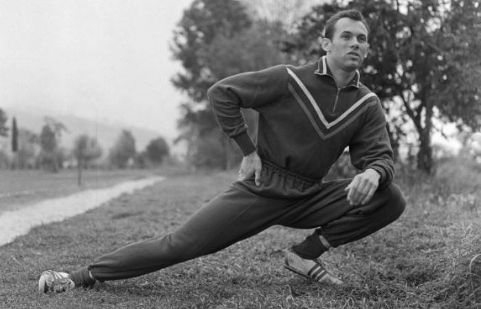 Валерий Брумель на тренировках