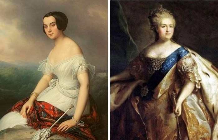 Екатерина Дашкова и императрица Екатерина Великая