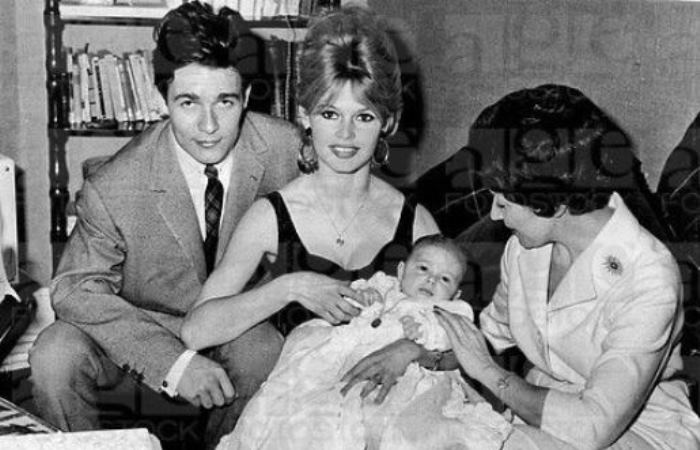 Жак Шарье и Бриджит Бардо с сыном