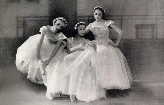 Трио маленьких балерин - Тамара Туманова, Татьяна Рябушинская и Ирина Баронова