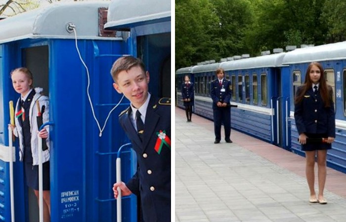 Минская детская железная дорога, открытая в 1950 году, которая существует до сих пор Минская детская железная дорога, открытая в 1950 году, которая существует до сих пор