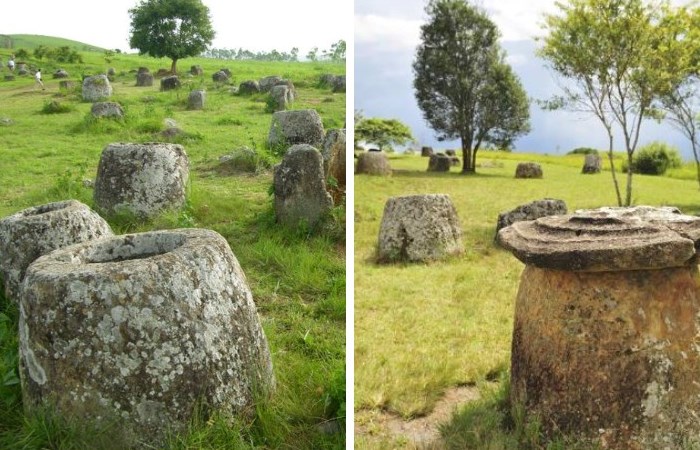 Каменные кувшины в долине Лаоса