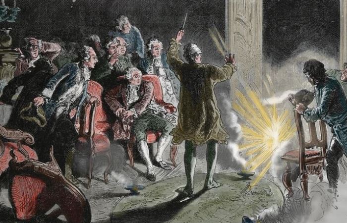 Граф Калиостро дает представление в Дрездене