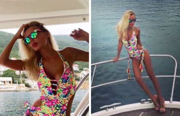 Кристина Сысоева на яхте