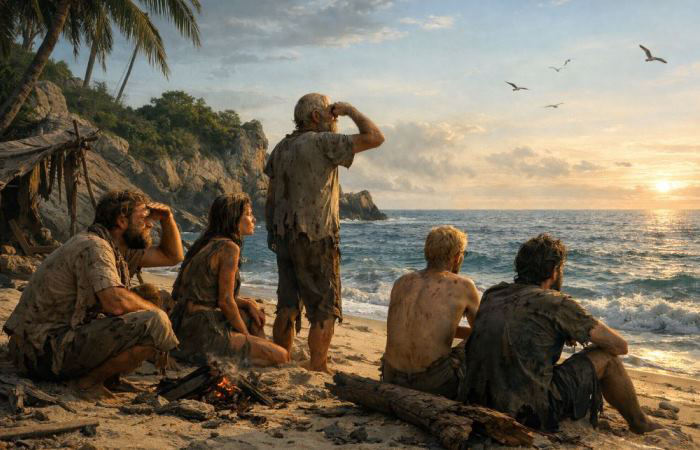 Сначала люди на острове получали продовольствие с материка, но потом корабль перестал прибывать Сначала люди на острове получали продовольствие с материка, но потом корабль перестал прибывать