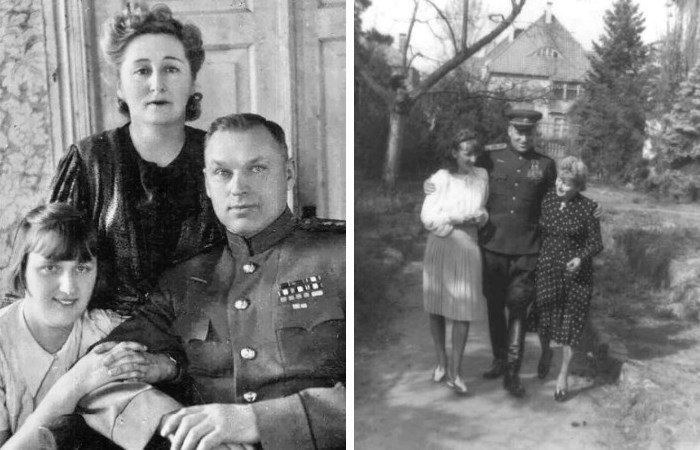 Маршал Рокоссовский с женой и дочерью Маршал Рокоссовский с женой и дочерью