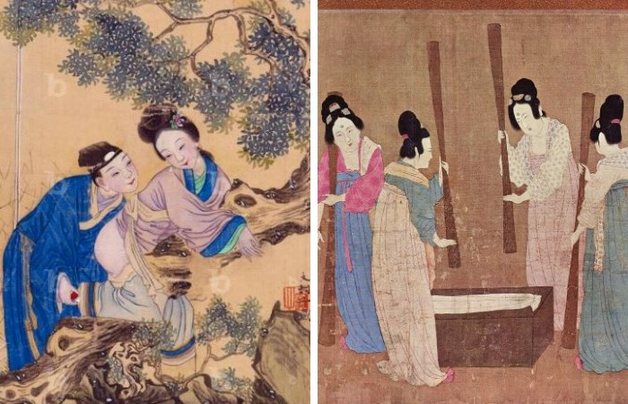 Производство шелка считалось женским занятием Производство шелка считалось женским занятием