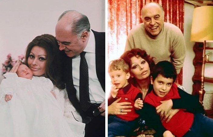 Софи Лорен с семьей Софи Лорен с семьей