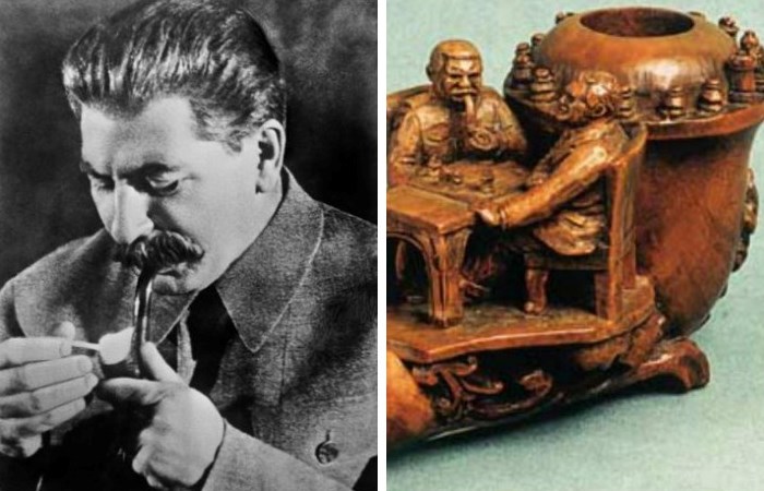 У Сталина было много трубок, которые ему дарили, в том числе и эксклюзивные
