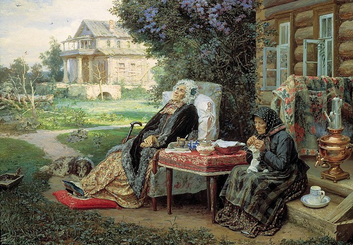 Картина Василия Максимова Все в прошлом - о дворянской старости