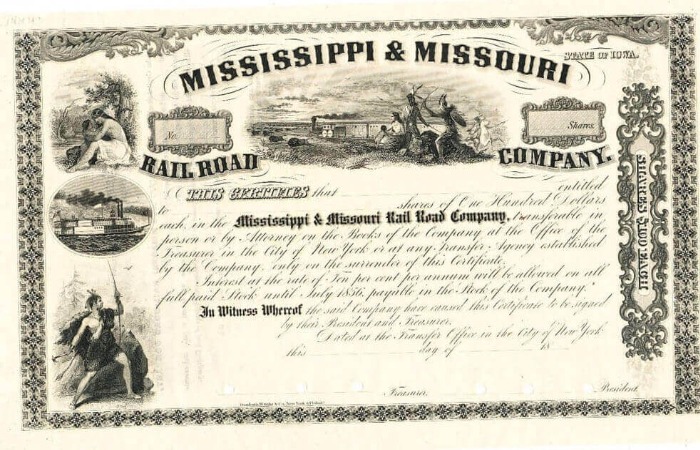 Акции Миссисипской компании. Акции Миссисипской компании.