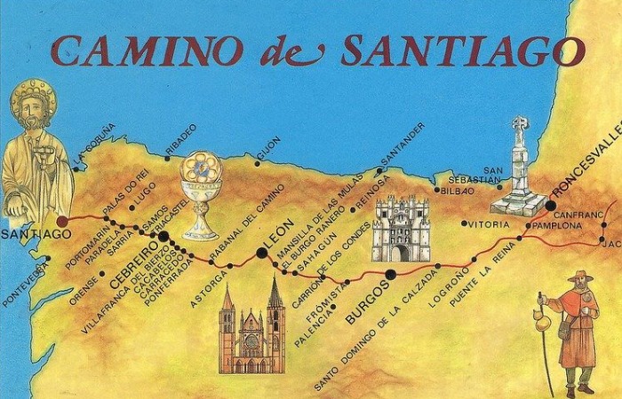 Пути паломничества в Камино-де-Сантьяго.