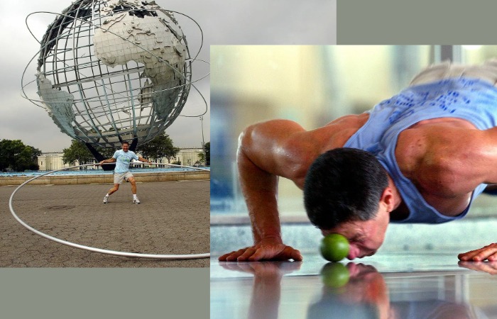 Фурман крутил 4-метровый хула-пуп, толкал носом апельсин.