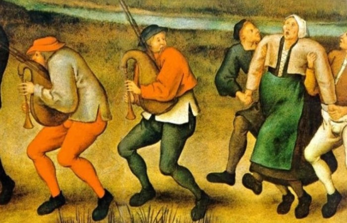 Музыканты, чтобы остановить танцующих в эпидемию.