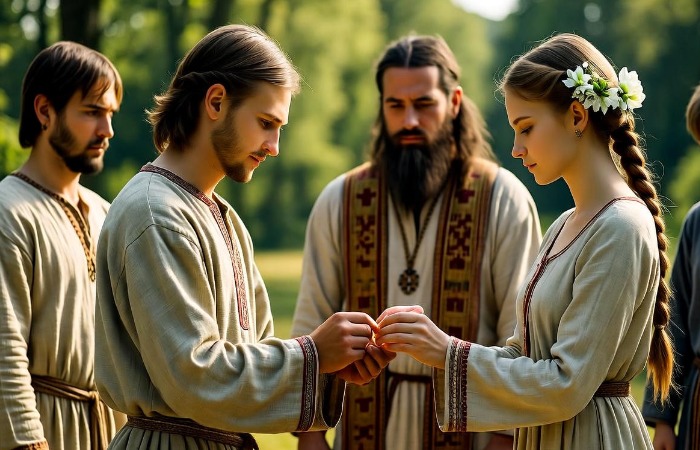 Обмен кольцами у древних славян. Обмен кольцами у древних славян.