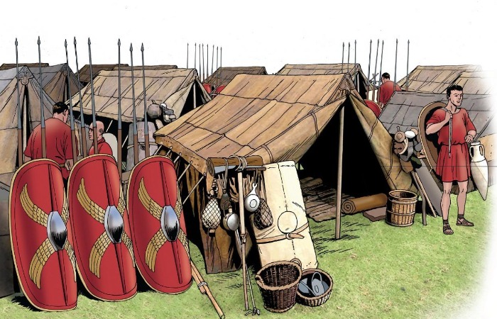 Римский военных лагерь легионеров. Римский военных лагерь легионеров.