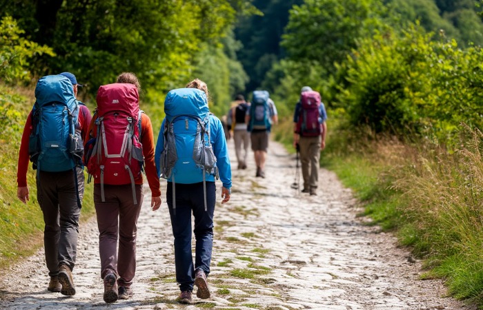 Паломники или путешественники на святых путях.