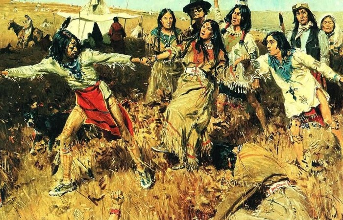 Танец призраков - хоровод на протяжении 5 дней. / Фото: uk.pinterest.com