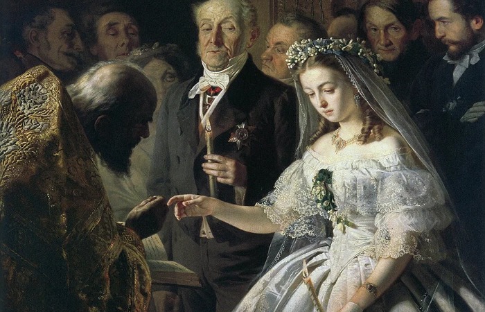 Обмен кольцами на венчании. Обмен кольцами на венчании.