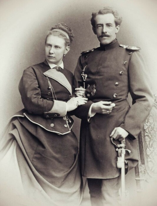 Великая княжна Вера Константиновна с принцем Евгением Вюртембергским.