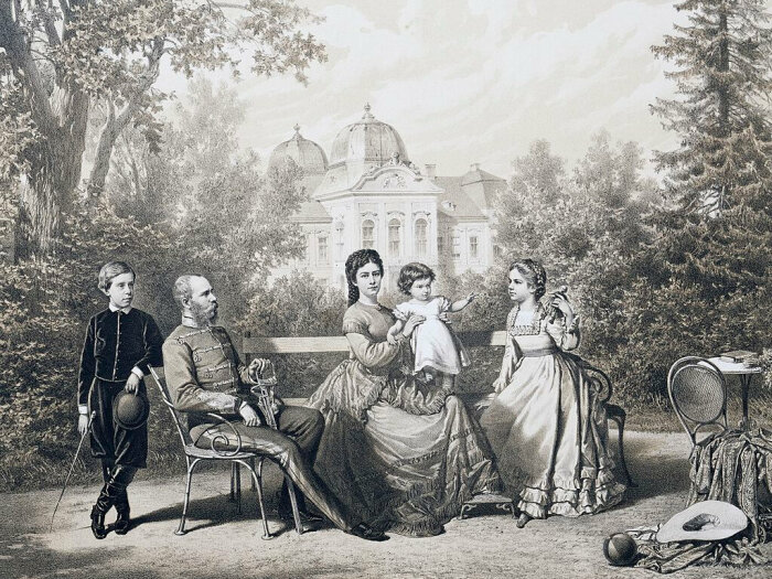 Сисси с мужем и детьми. Сисси с мужем и детьми.