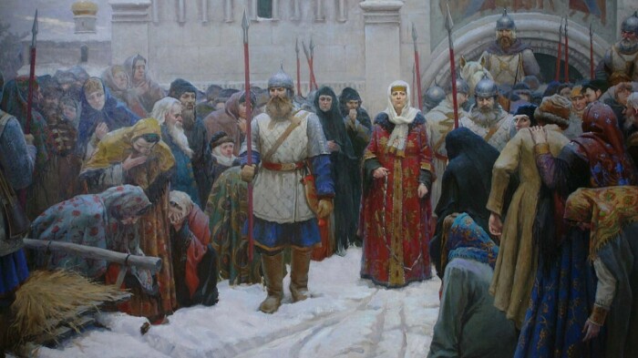 Отправка Марфы Посадницы и вечевого колокола в Москву. Отправка Марфы Посадницы и вечевого колокола в Москву.