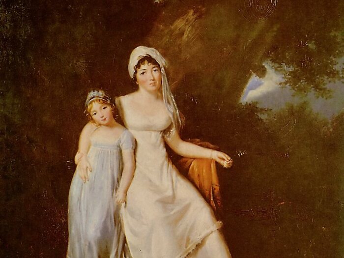 Маргерит Жерар «Госпожа де Сталь с дочерью». Маргерит Жерар «Госпожа де Сталь с дочерью».