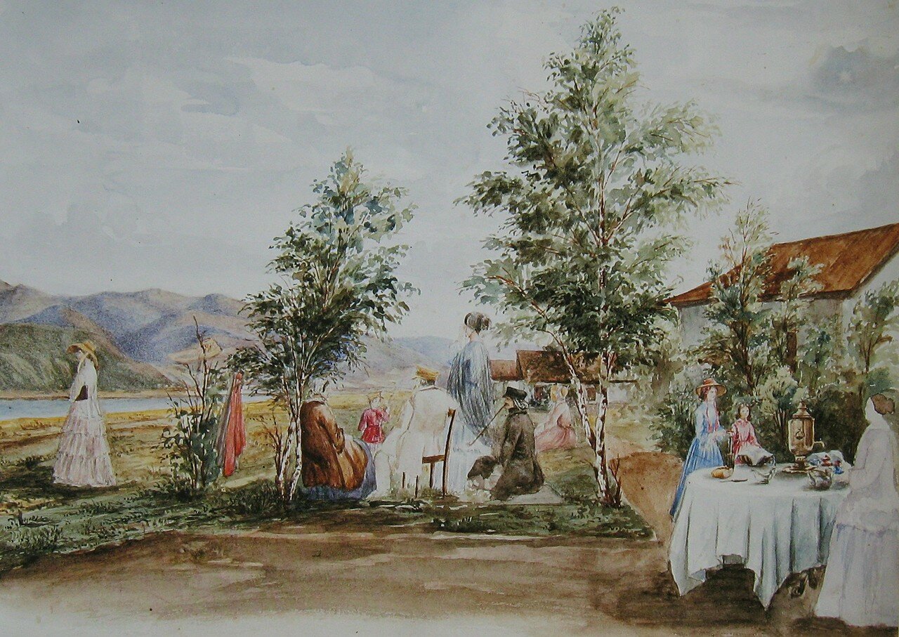 Давыдовы на пикнике около Красноярска.