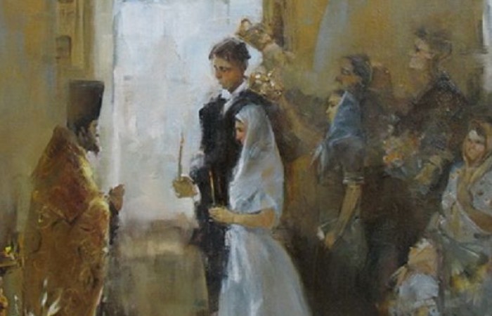 Молодые обвенчались в тайне ото всех.