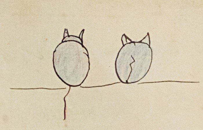 Милые котики из письма любимой няне - Александре Александровне Теглевой.