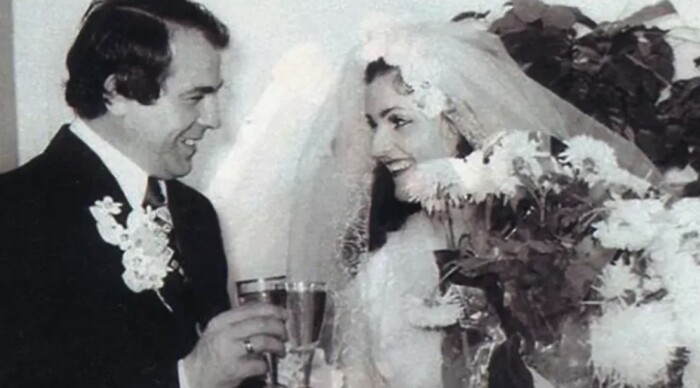 Надежда Чепрага с мужем. Надежда Чепрага с мужем.