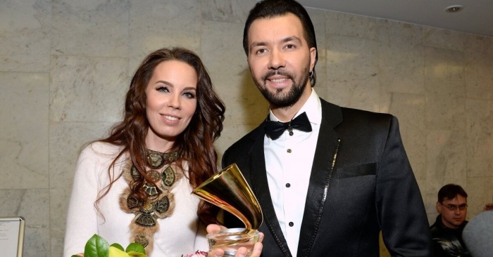 Денис Клявер с третьей женой, Ириной. 