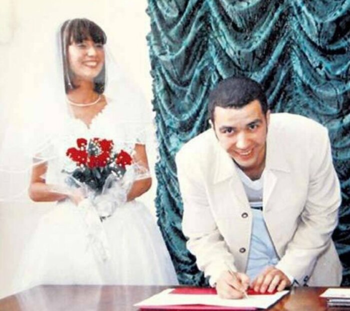 Денис Клявер с первой женой Еленой Шестаковой.