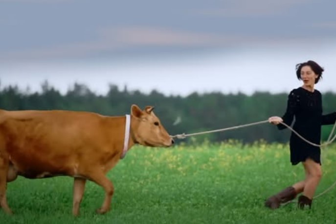 Настя Ивлеева на ферме мужа.