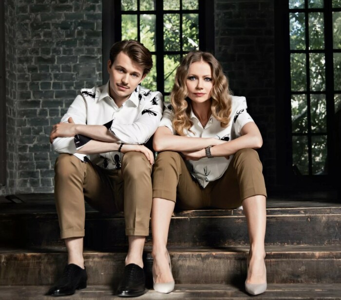 Мария Миронова с сыном Андреем Удаловым.