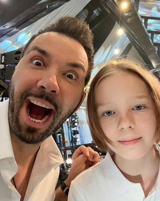 Денис Клявер с младшим сыном Даниэлем. 