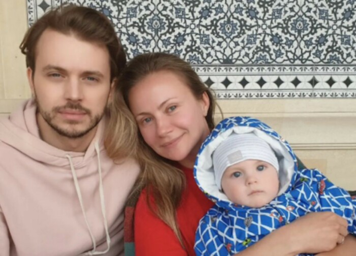 Мария Миронова с сыновьями.