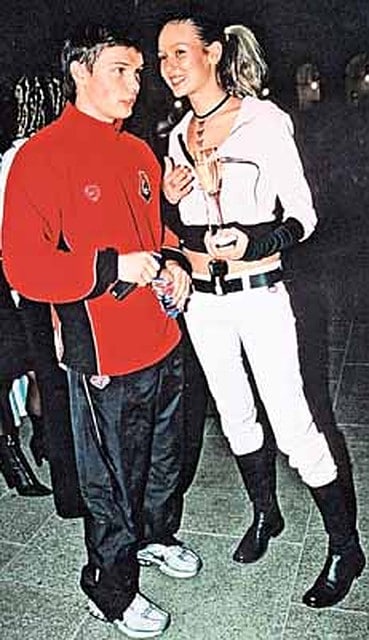 Евгения Лоза с футболистом Маратом Измайловым. / Фото: biographe.ru