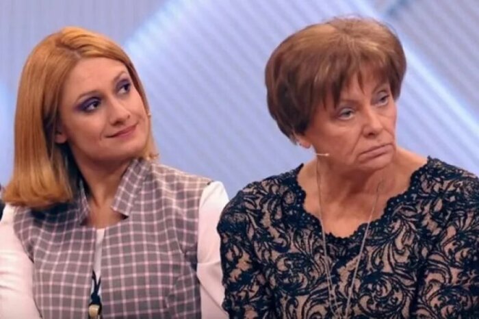 Карина Мишулина с мамой, вдовой Спартака Мишулина. 