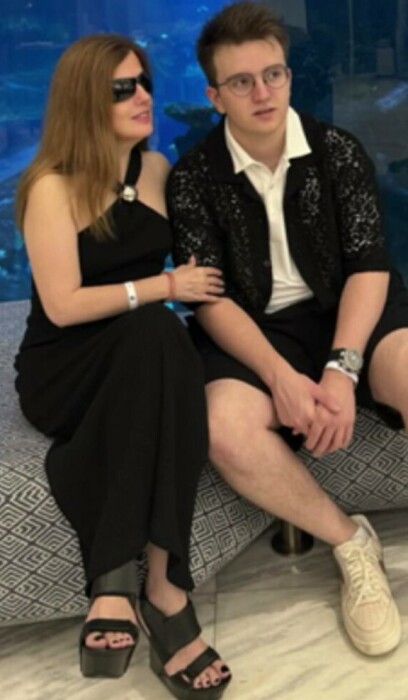 Диана Гурцкая с сыном в Грузии. 