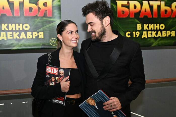 Пётр Дранга и Агата Муцениеце на премьере фильма «Братья». Пётр Дранга и Агата Муцениеце на премьере фильма «Братья».