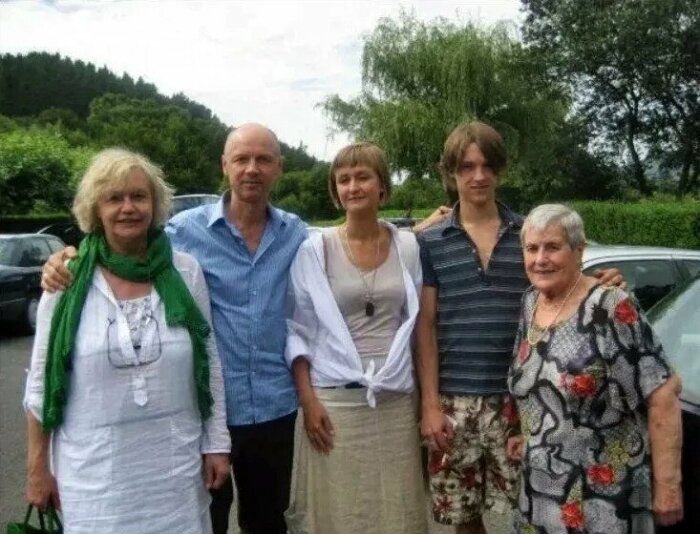 Марина Шиманская с семьей.